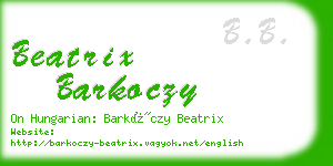 beatrix barkoczy business card